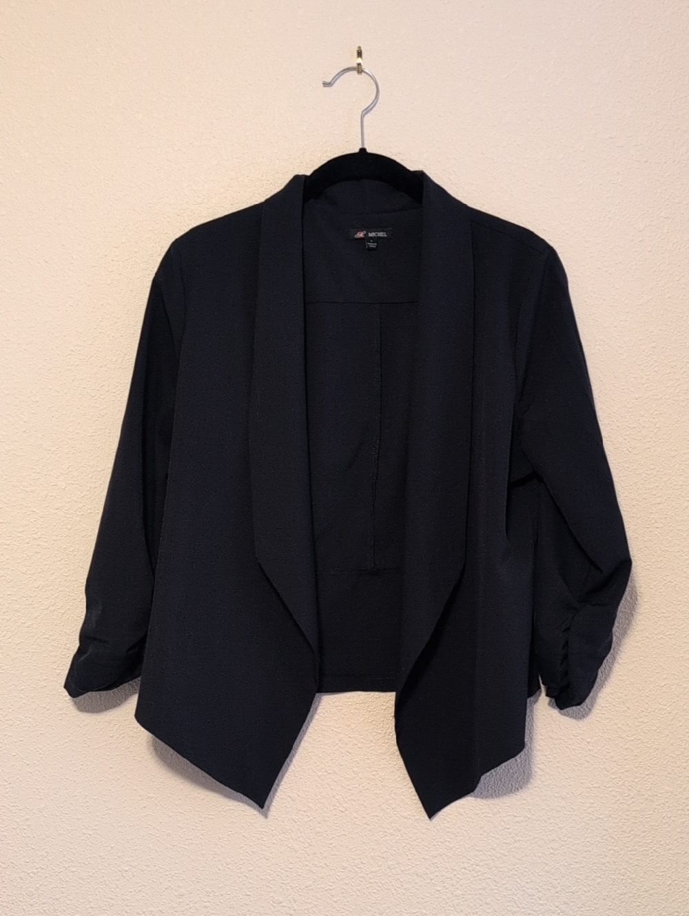 Michel Navy Lightweight Jacket with 3/4 Sleeve